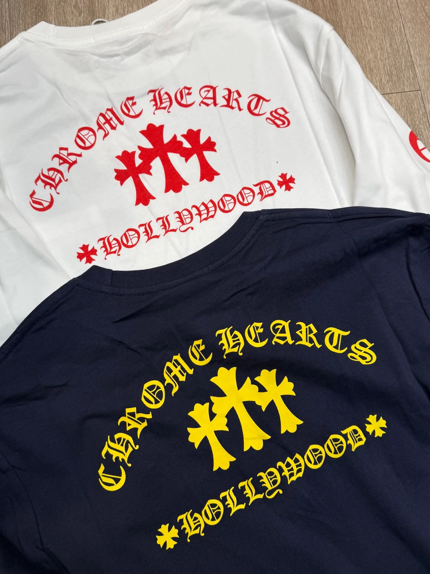 P178 M334#ChromeHeart•🇺🇸25ss heavy print long-sleeved T-shirt ✅✅✅Ready stock Focus on quality and compare at will Size: S M L Color: White Navy